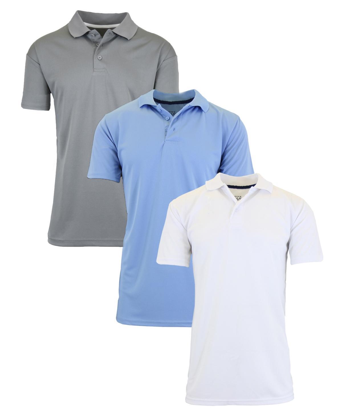 Galaxy By Harvic Mens Dry Fit Moisture-Wicking Polo Shirt, Pack of 3 Product Image