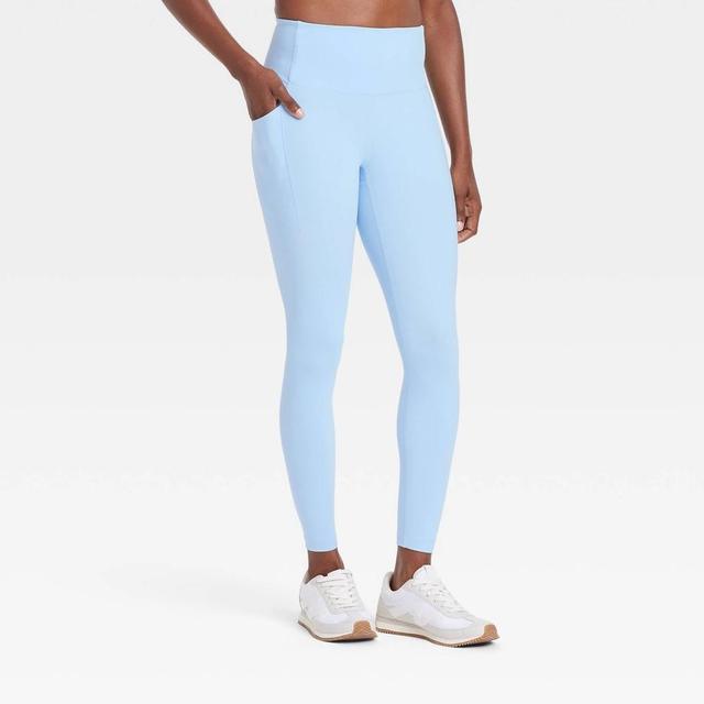 Womens Dynamic Flex High-Rise Pocketed 7/8 Leggings - All In Motion Light Blue XXL Product Image