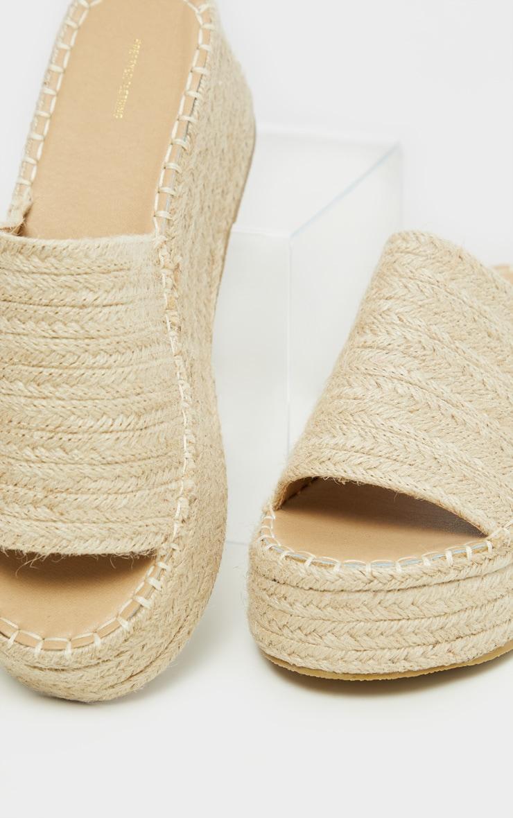 Natural Espadrille Mule Flatform Sandal Product Image