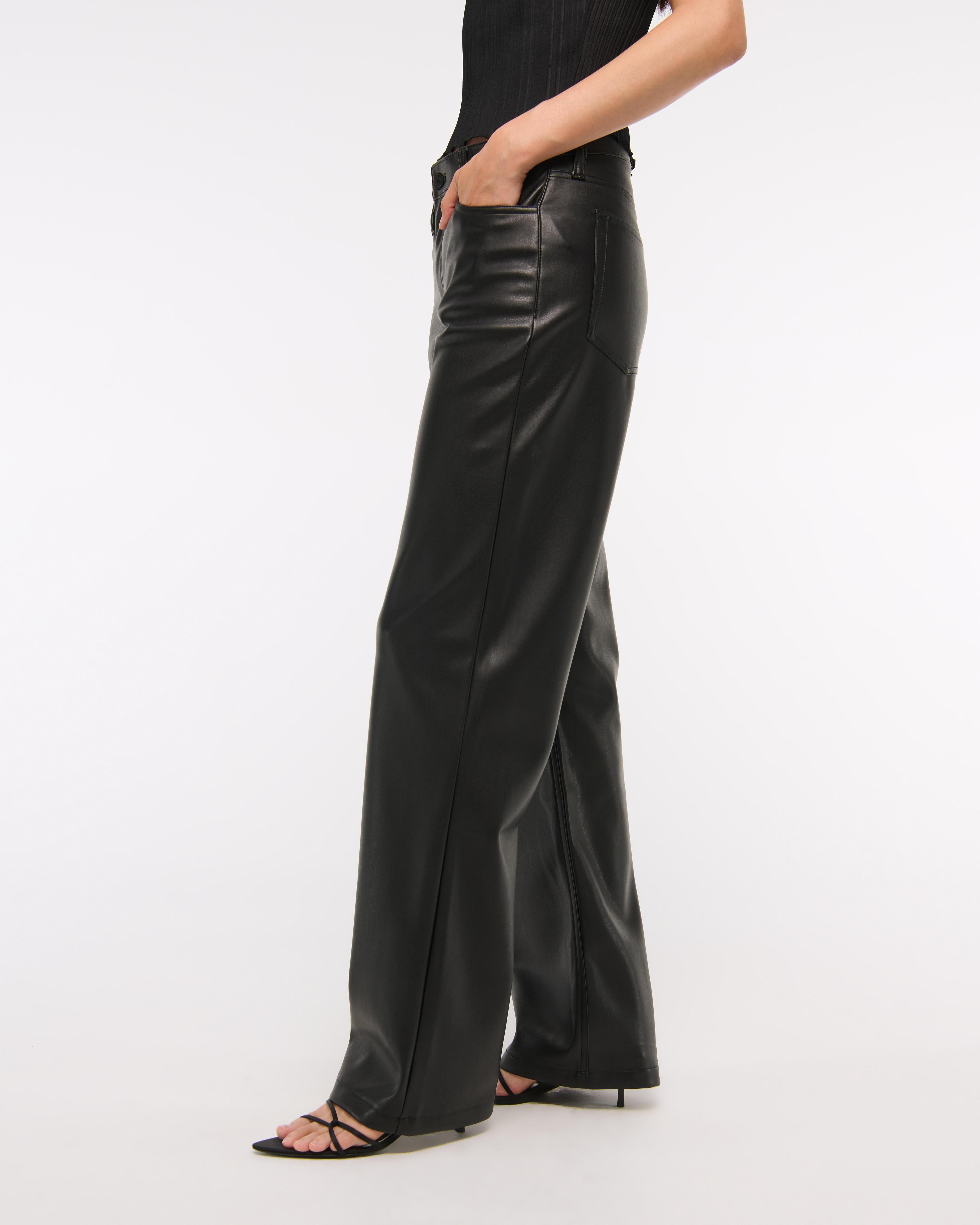 Vegan Leather Low Rise Baggy Pant Product Image