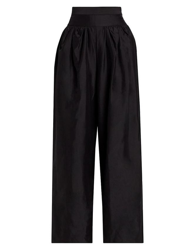 Womens Nyla Wide-Leg Taffeta Pants Product Image