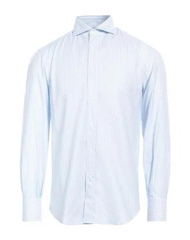 BRUNELLO CUCINELLI Man Shirt Sky Blue Size S Cotton Product Image