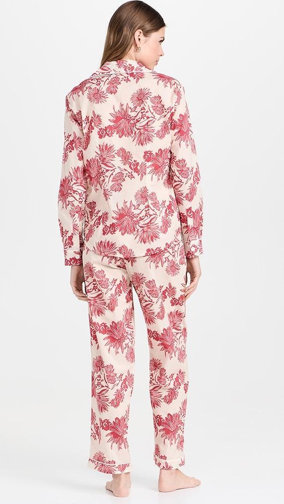 Desmond & Dempsey Long PJ Set Cactus Flower Print | Shopbop Product Image