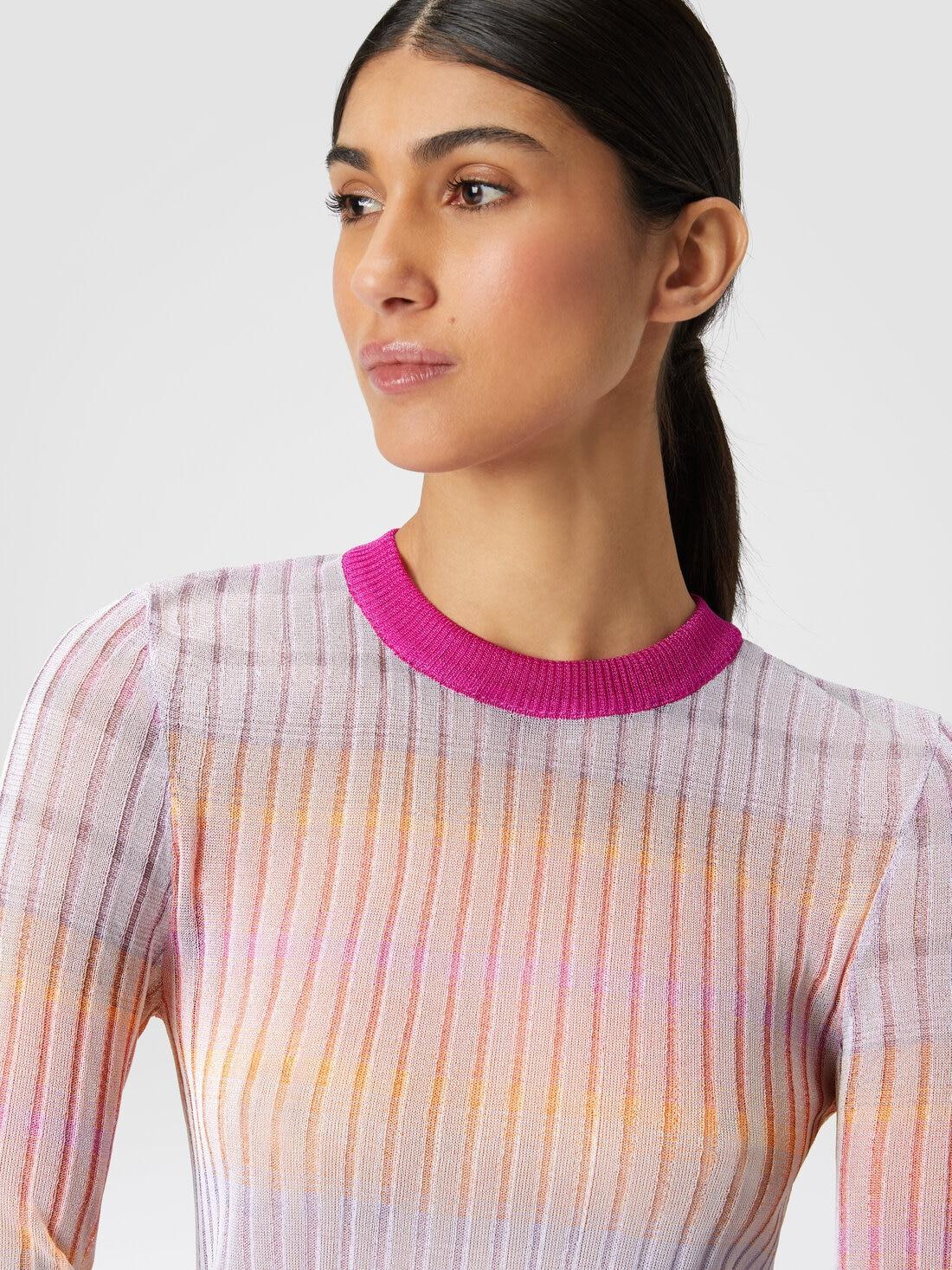 Ribbed crew-neck jumper with contrasting collar Multicoloured | Missoni Product Image