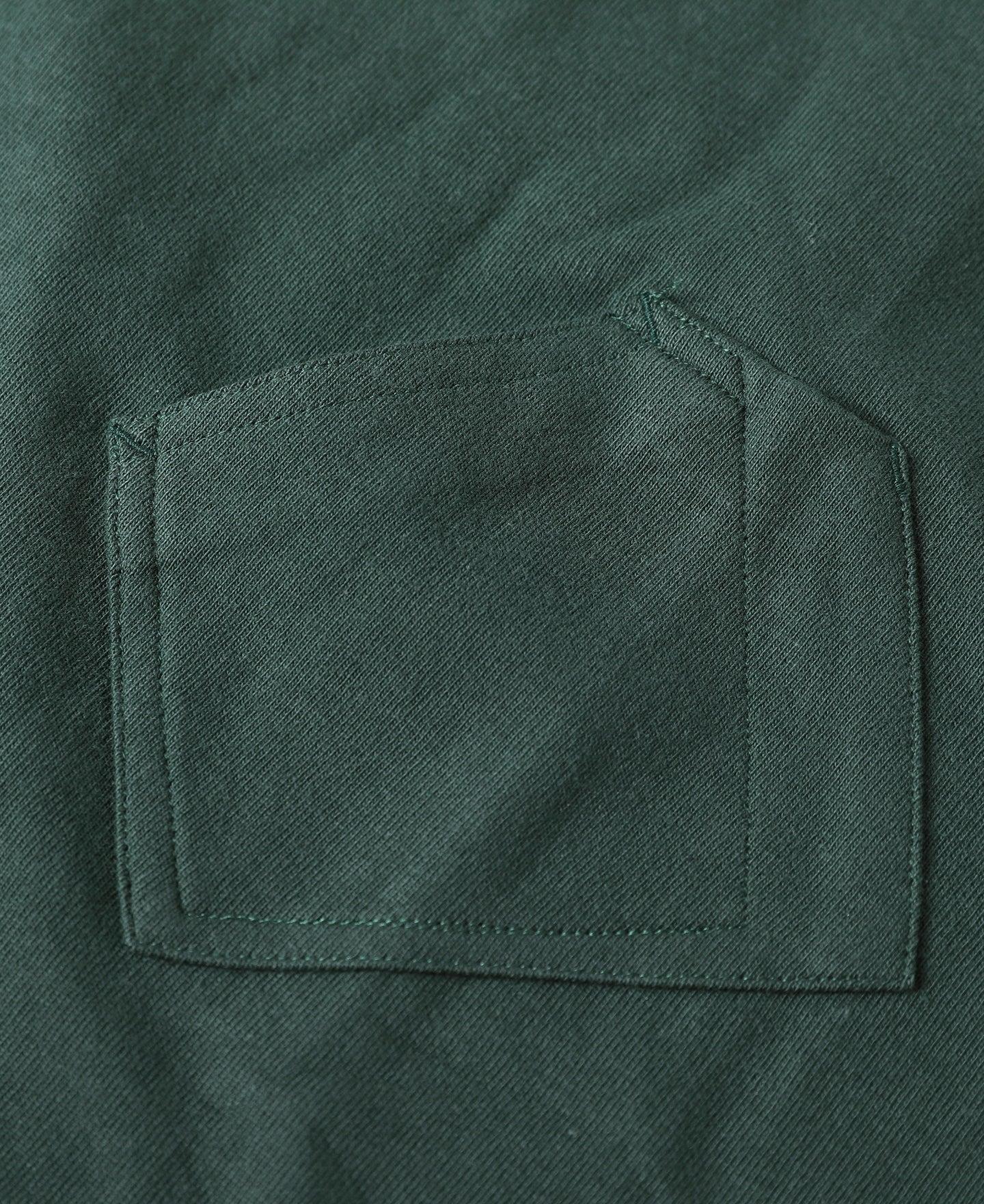 1930s Slanted Pocket Tubular T-Shirt - Green Product Image