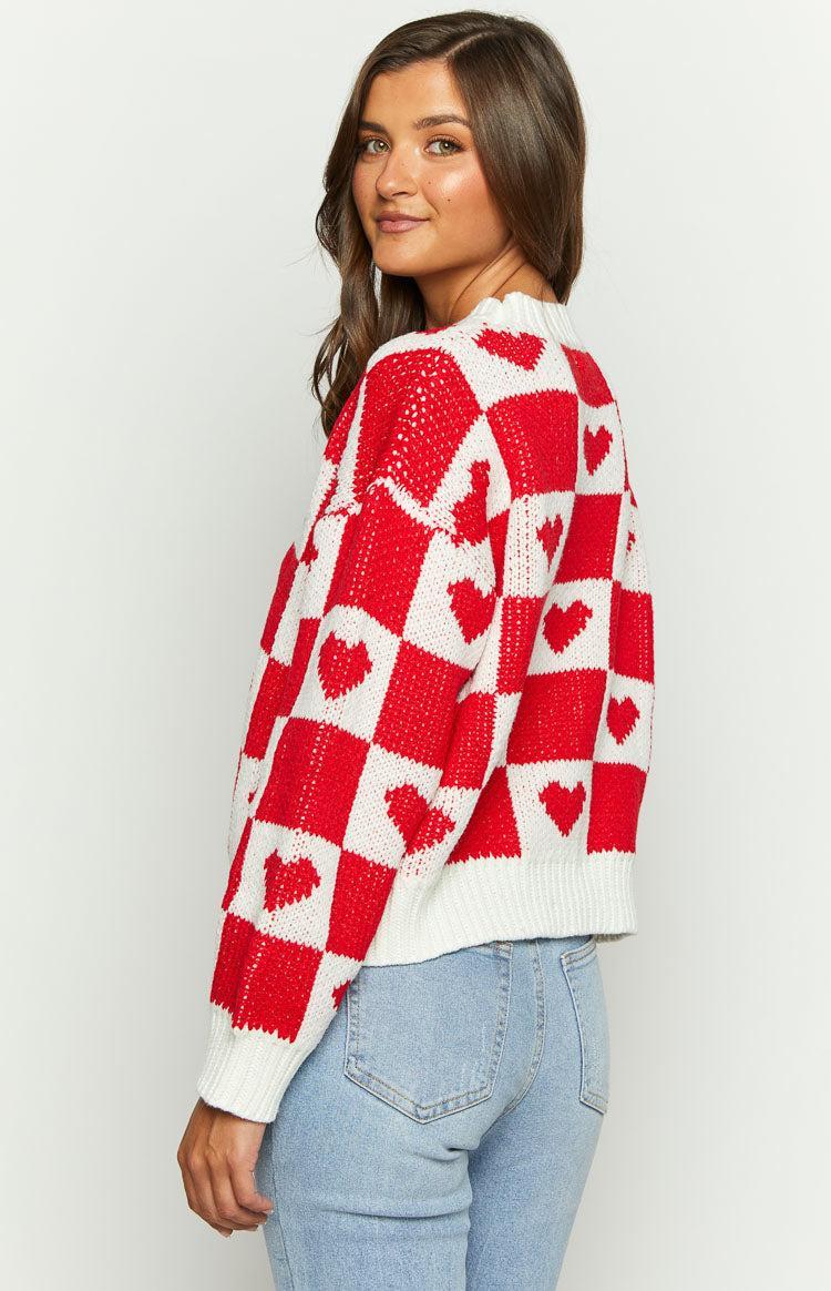 Red Heart Patchwork Jumper Product Image