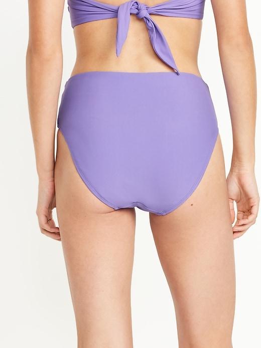 High-Waisted Bikini Swim Bottoms Product Image