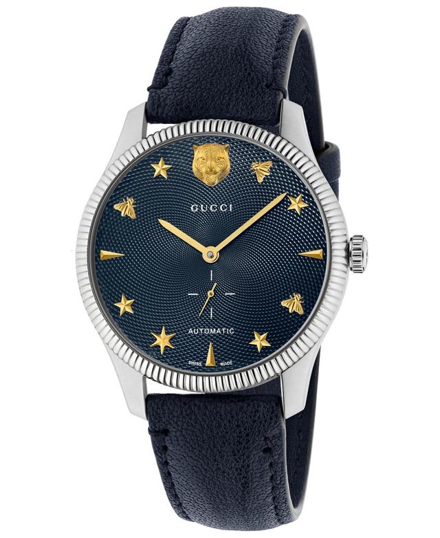 Gucci Unisex Swiss Automatic G-Timeless Blue Leather Strap Watch 40mm Product Image