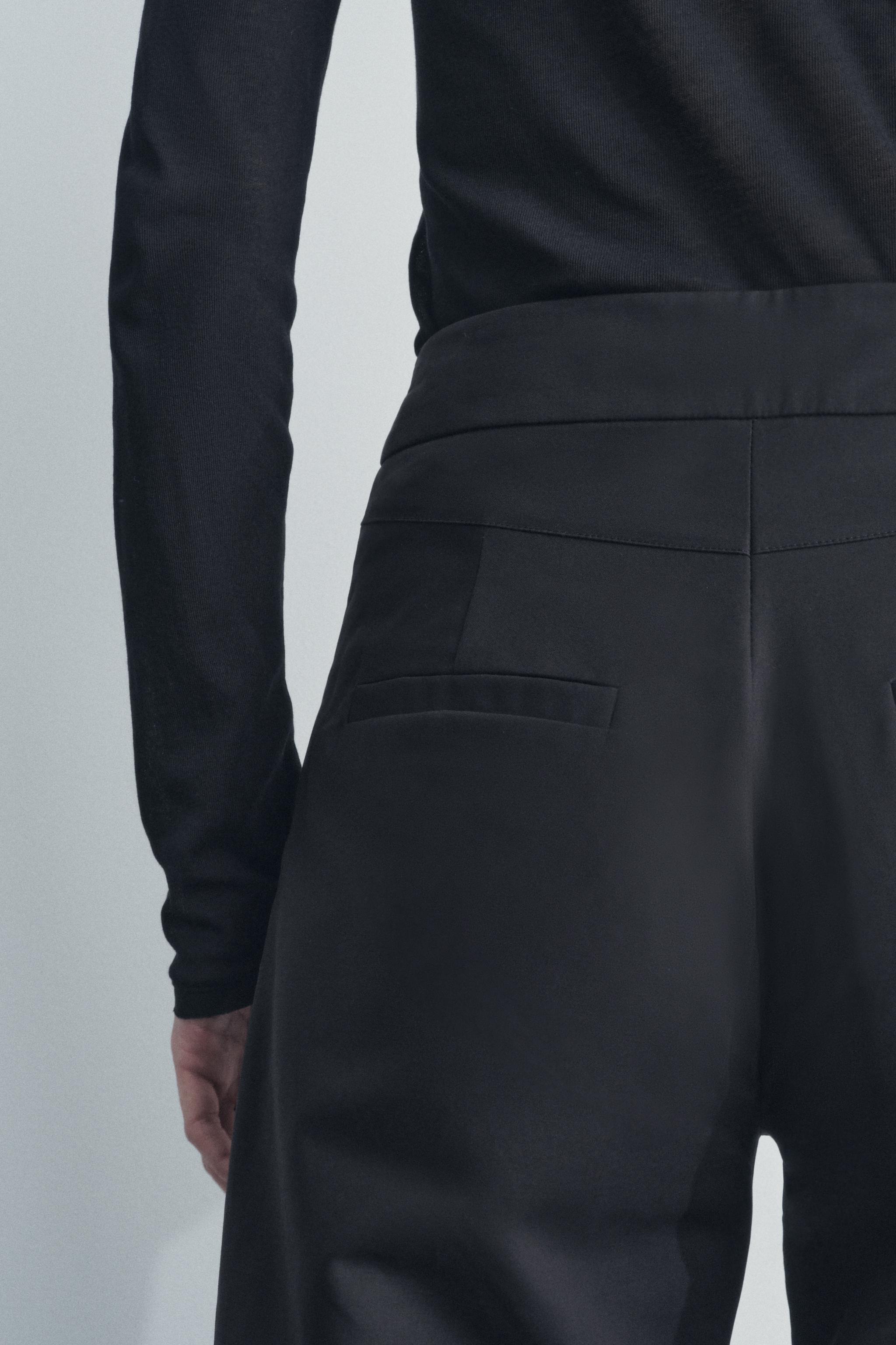 STRAIGHT FIT CREPE PANTS Product Image