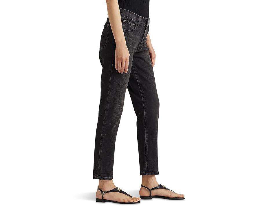 LAUREN Ralph Lauren Relaxed Tapered Ankle Jeans in Empire Black Wash (Empire Black Wash) Women's Jeans Product Image