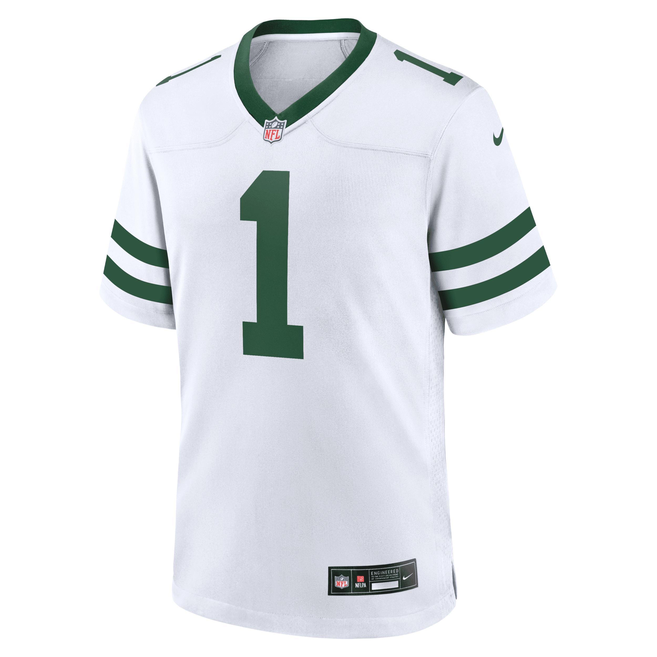 Nike Mens Ahmad Sauce Gardner Legacy New York Jets Game Jersey - White Product Image