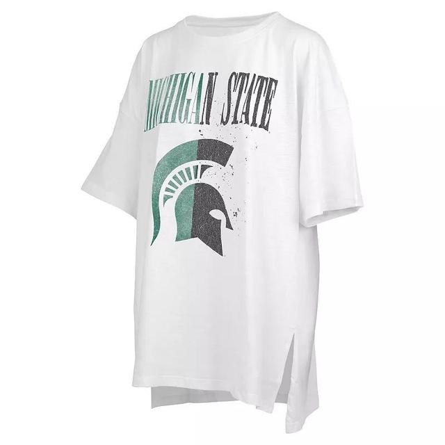 Womens Pressbox Michigan State Spartans Lickety-Split Oversized T-Shirt Product Image