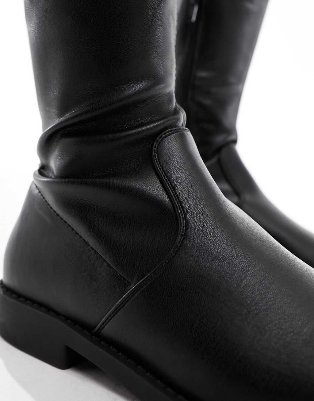 ASOS DESIGN Kalani over the knee boots in black Product Image