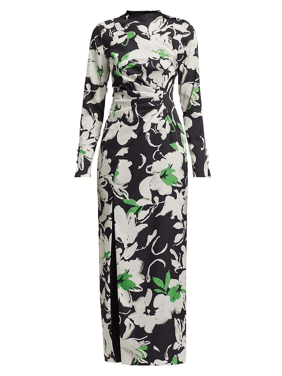 Womens Floral Crpe Sheath Midi-Dress Product Image