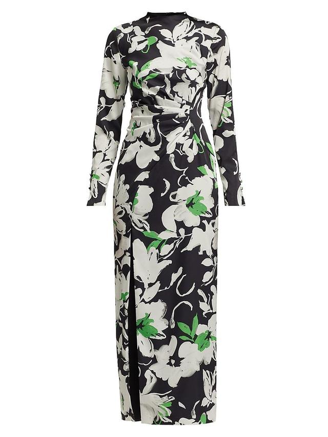 Womens Floral Crpe Sheath Midi-Dress Product Image