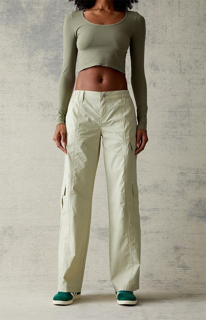 Women's Low Rise Cargo Puddle Pants - Product Image