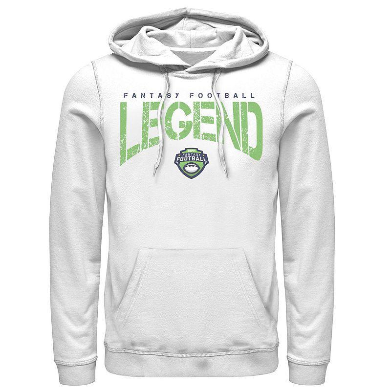 Mens ESPN Fantasy Football Legened Text Hoodie White Product Image