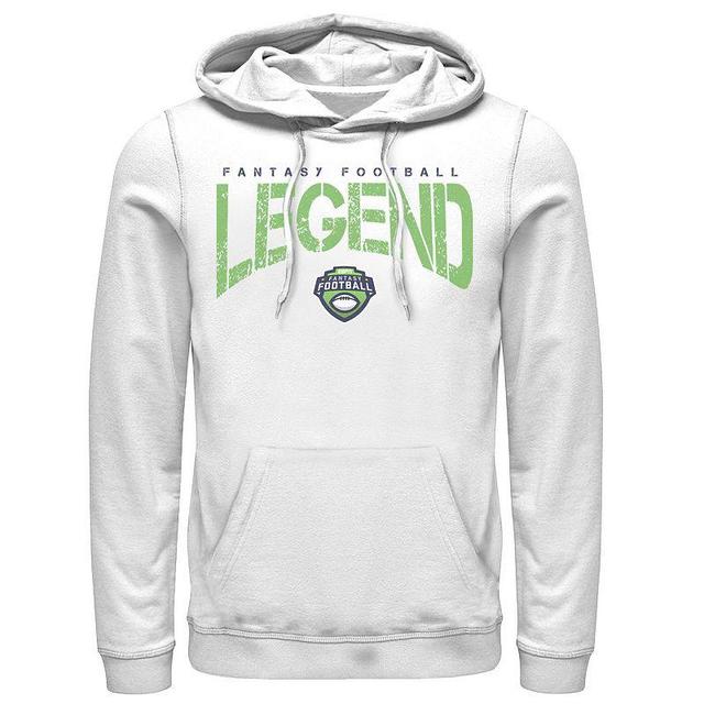 Mens ESPN Fantasy Football Legened Text Hoodie White Product Image