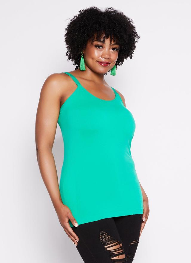 Womens Plus Size Rib Knit Seamless Tank Top Product Image