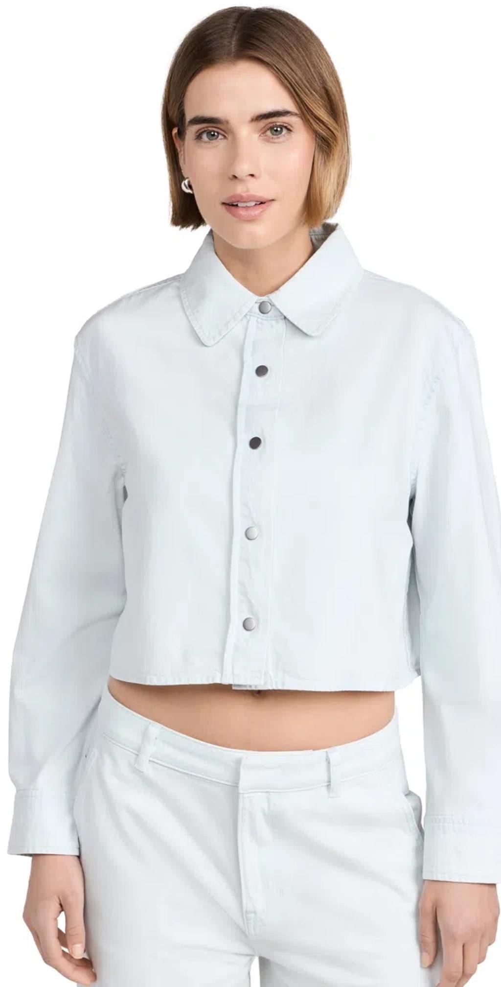 Spring Twill Cropped Shirt Celestine In Blue product image