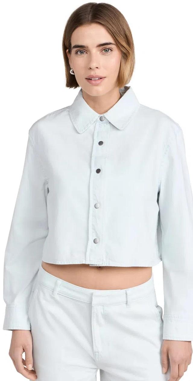 Spring Twill Cropped Shirt Celestine In Blue Product Image