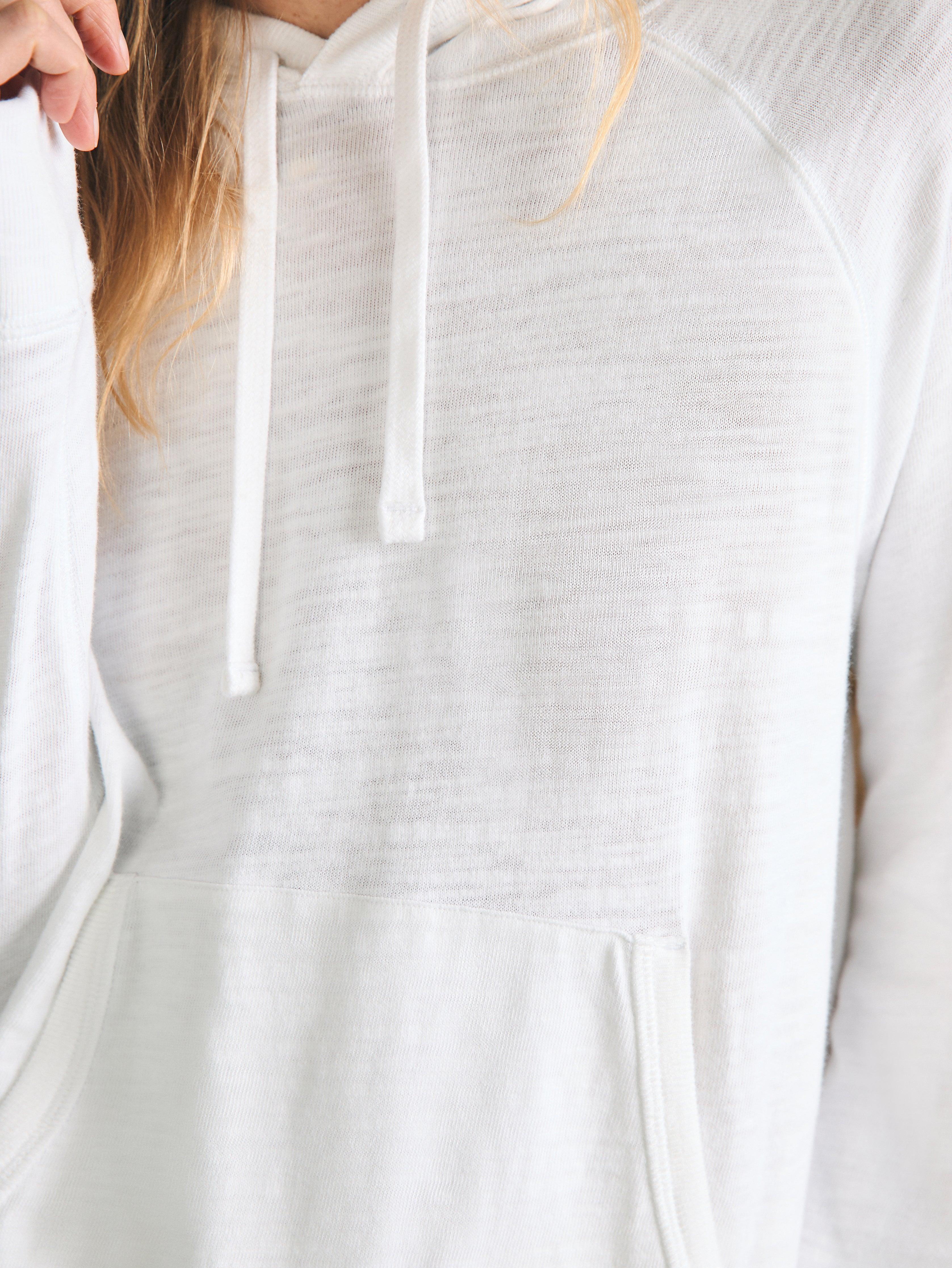 Sunwashed Slub Hoodie - White Product Image