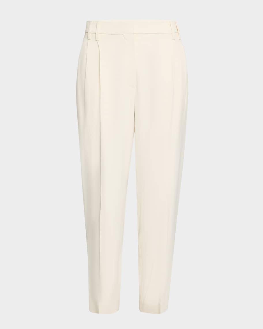 Pleated Canvas Twill Tailored Pants product image