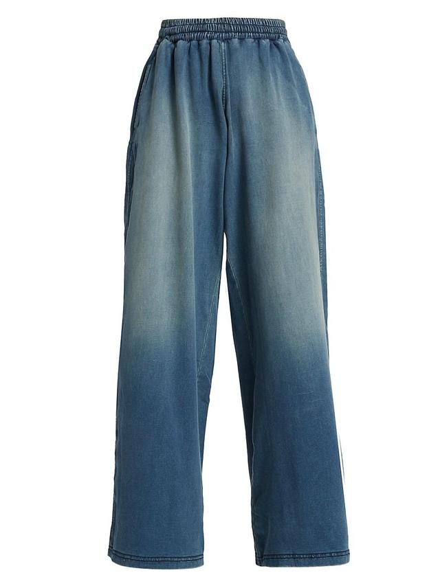 Womens Oversized Denim Track Pants Product Image