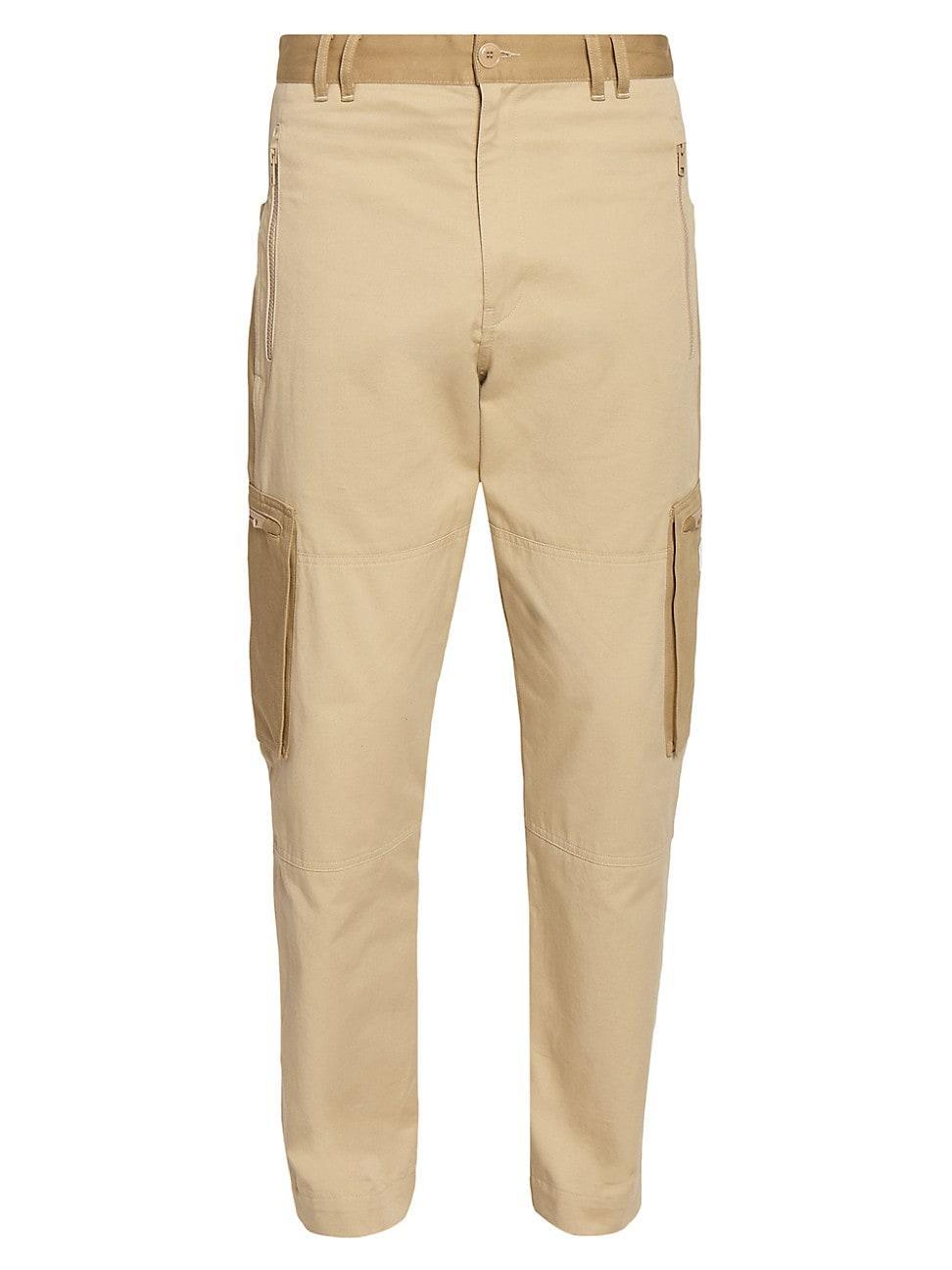 Mens Cotton Slim-Fit Cargo Pants Product Image