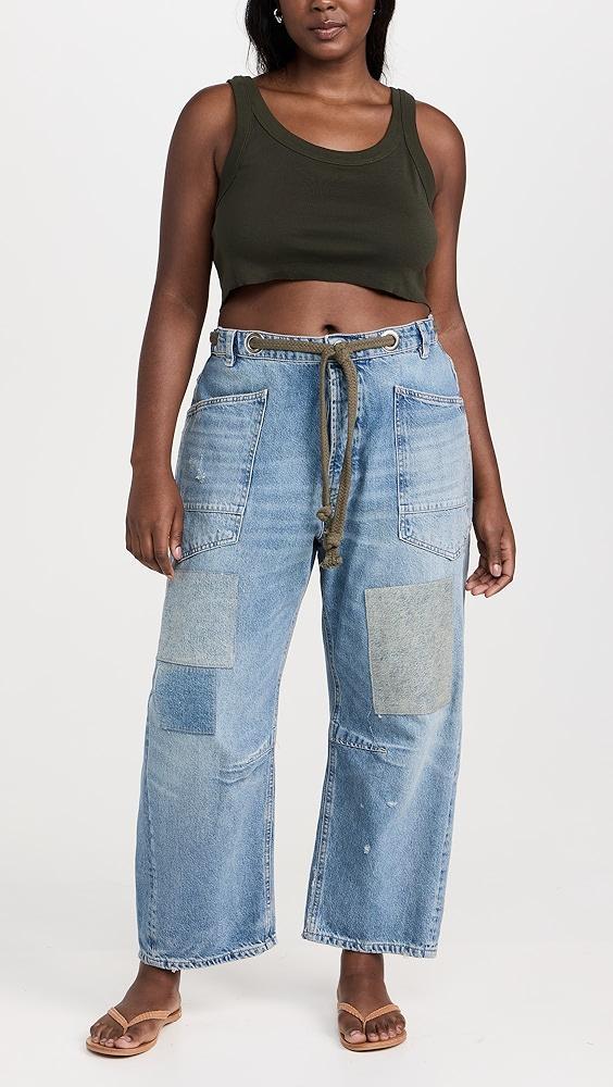 Free People Moxie Pull-On Barrel Jeans | Shopbop Product Image