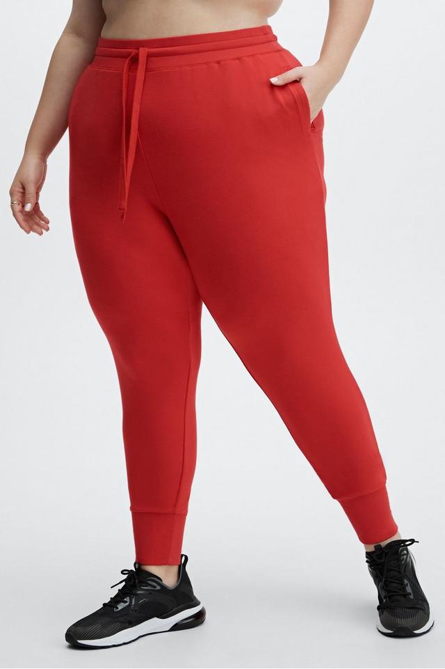 Fabletics Luxe Terry Jogger Womens red plus Size 4X Product Image