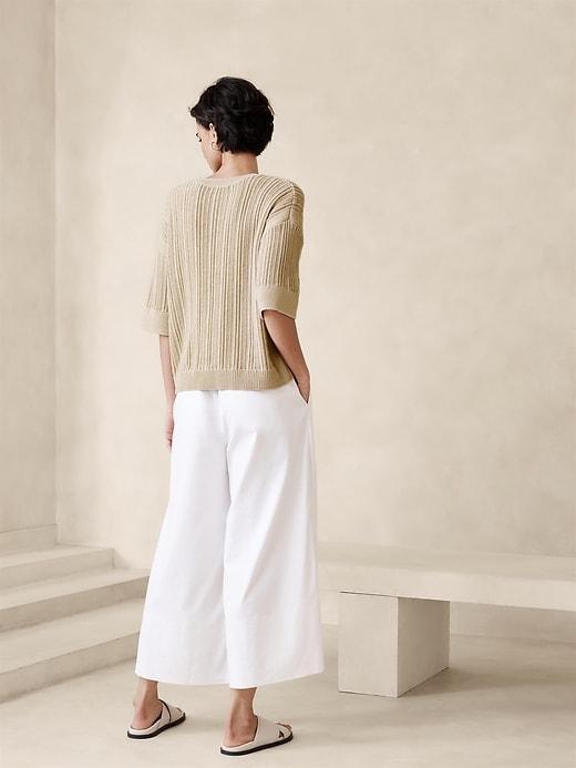 Oversized Open-Stitch Sweater Product Image