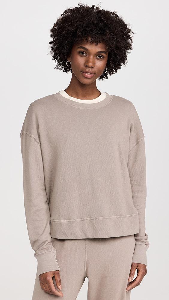 perfectwhitetee French Terry Pullover Sweatshirt | Shopbop Product Image