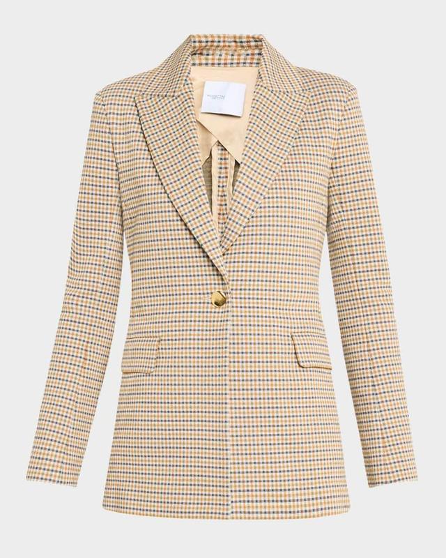 Houndstooth Double-Knit Single-Breasted Jacket Product Image