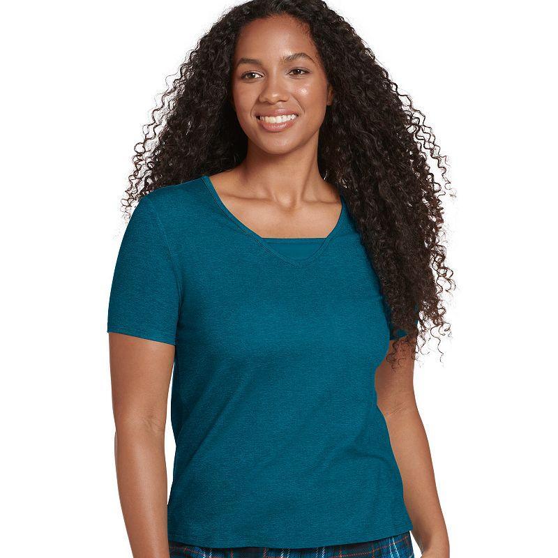 Womens Jockey Cool & Comfy Pajama Tee Brt Blue Product Image