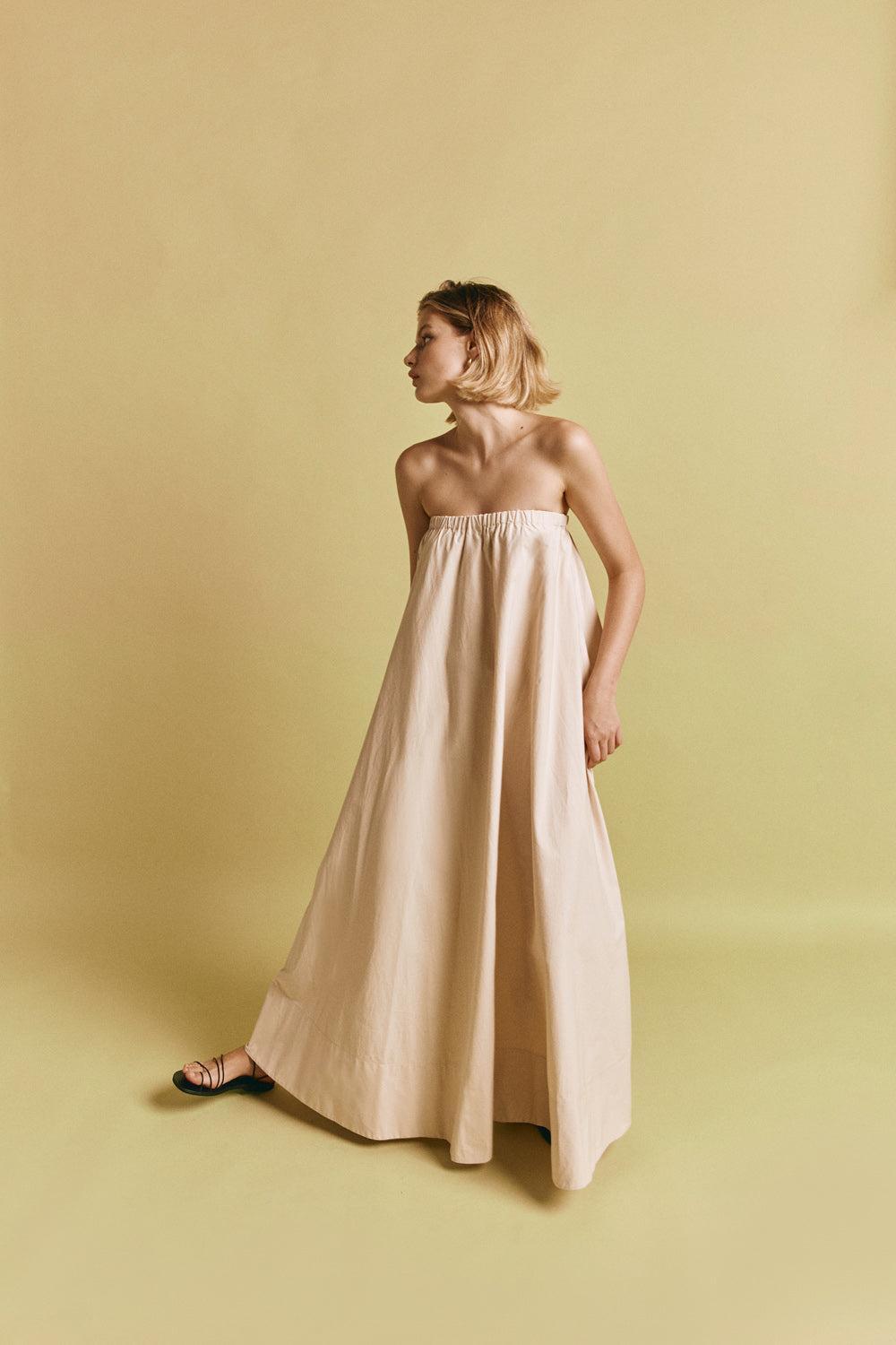 Maia Maxi Dress Nude Product Image