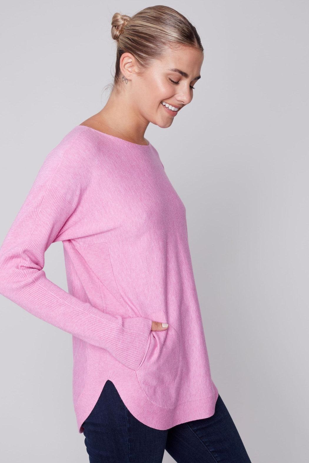 Orchid Eyelet Sweater Product Image