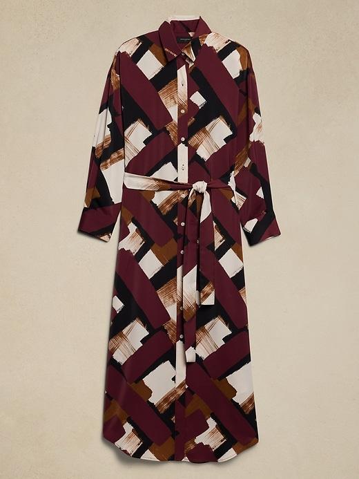 Tie-Waist Maxi Shirtdress Product Image