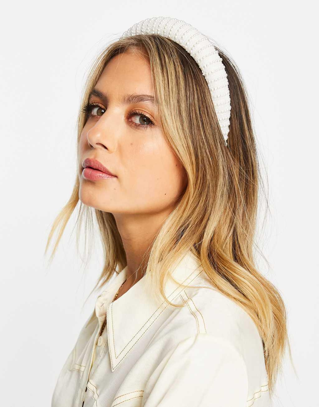 True Decadence pearl statement headband  Product Image