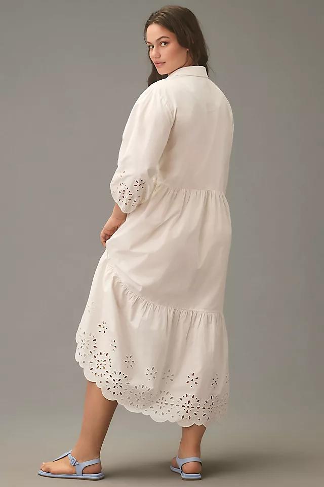 The Bettina Tiered Shirt Dress by Maeve: Eyelet Edition Product Image