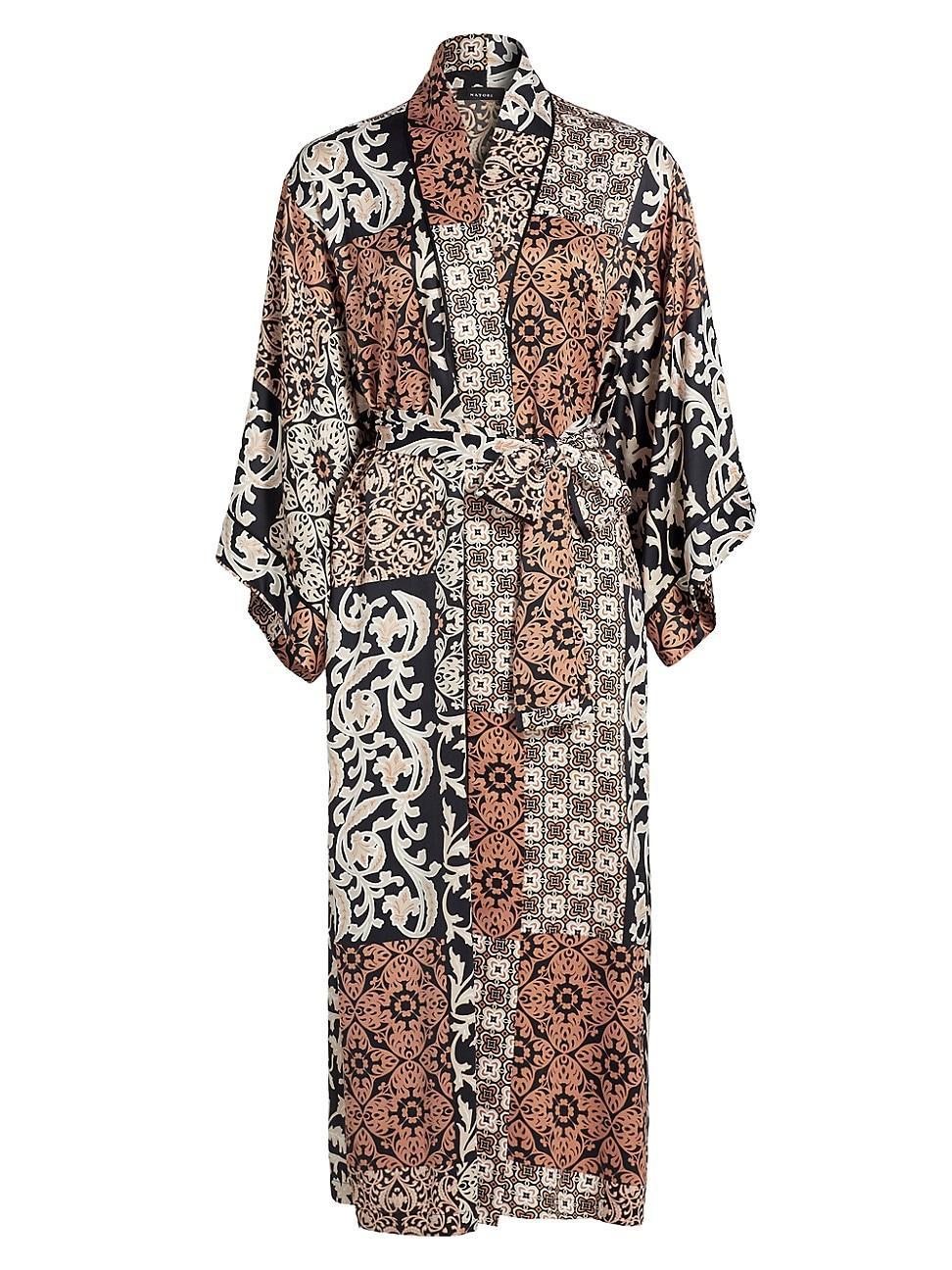 Womens Tapestry Satin Robe Product Image