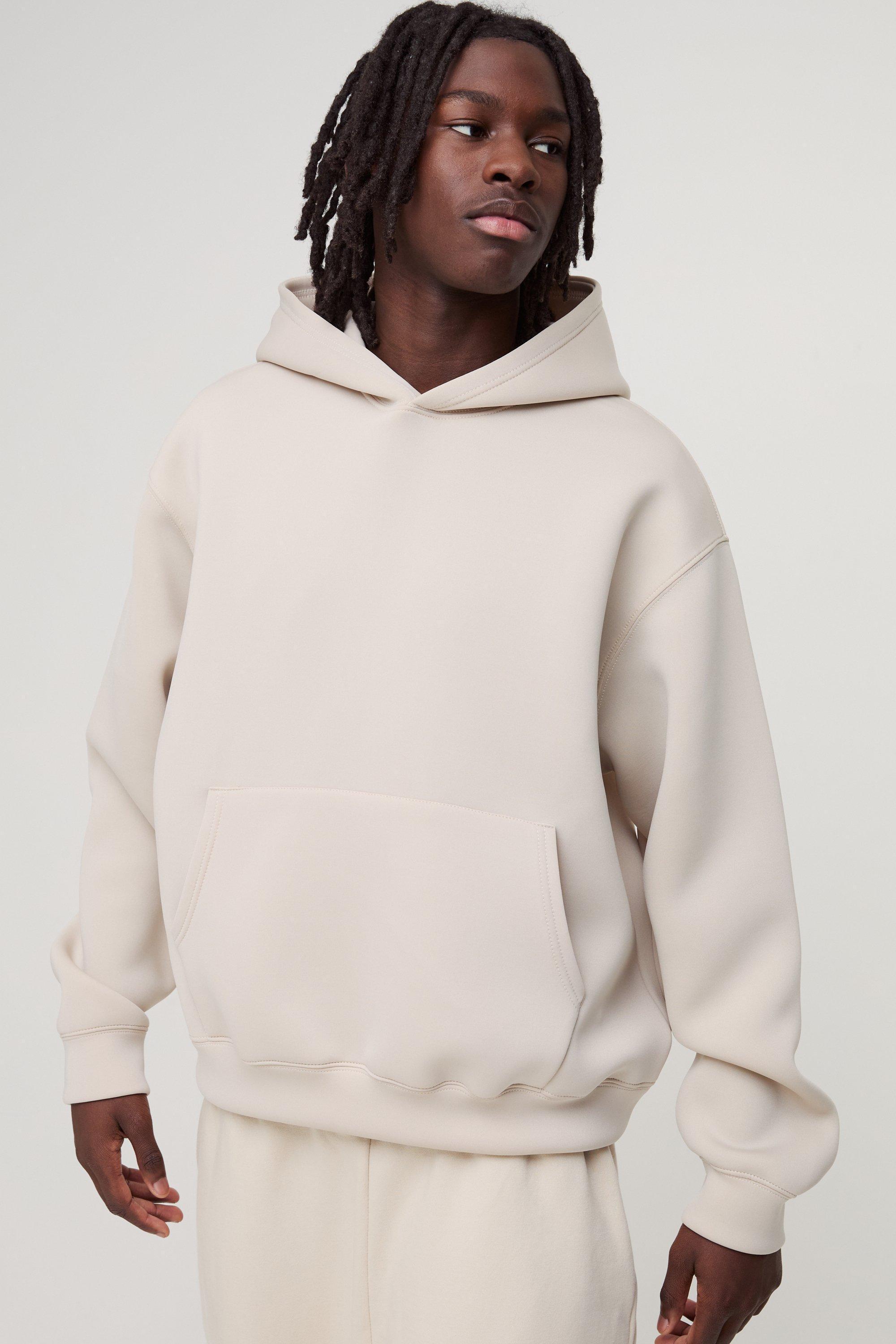 Oversized Boxy Bonded Scuba Hoodie | boohooMAN USA Product Image