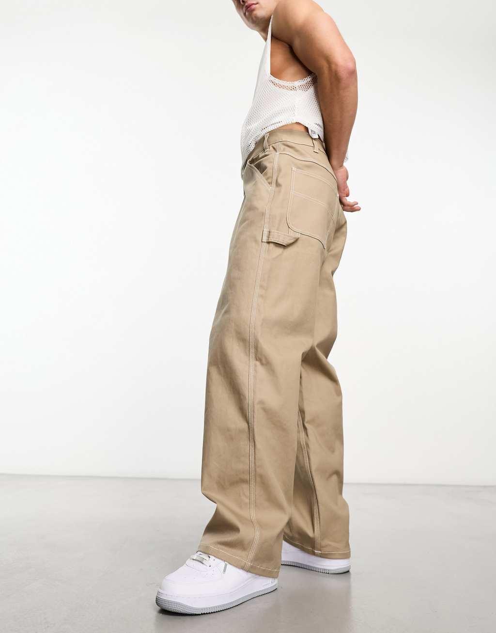 NIKE Life Carpenter Pants In Khaki-green Product Image