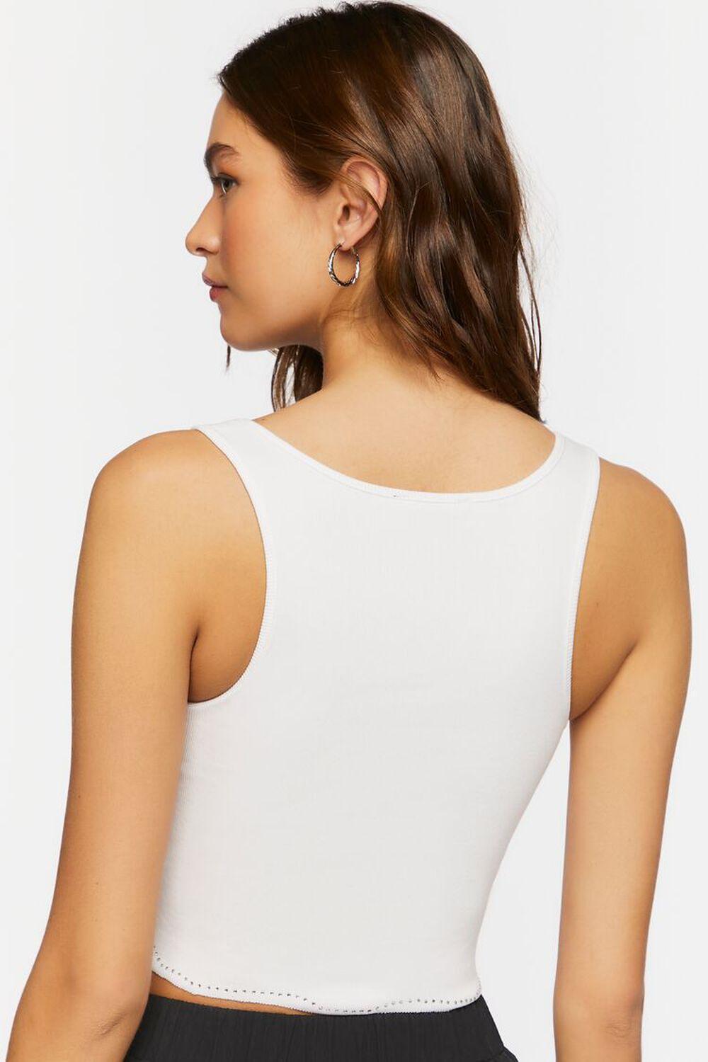 Studded Cross Cropped Tank Top | Forever 21 Product Image