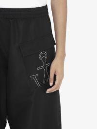 TWISTED JOGGERS WITH ANCHOR LOGO PRINT in black | JW Anderson US  Product Image