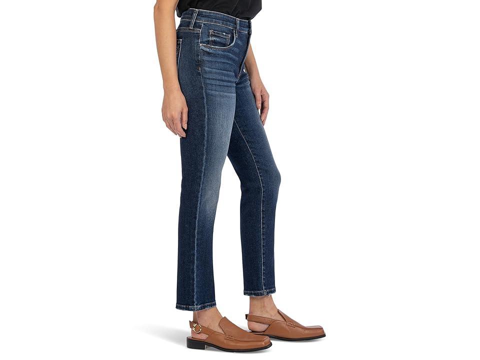 KUT from the Kloth Petite Reese High-Rise Fab Ab Ankle Straight Regular Hem (Enchantment) Women's Jeans Product Image