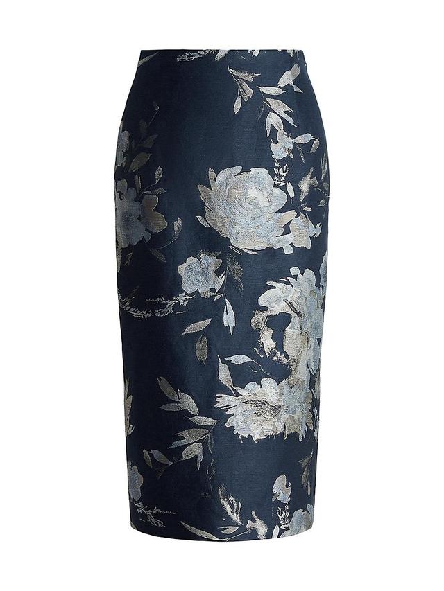 Womens Whitley Floral Jacquard Pencil Skirt Product Image