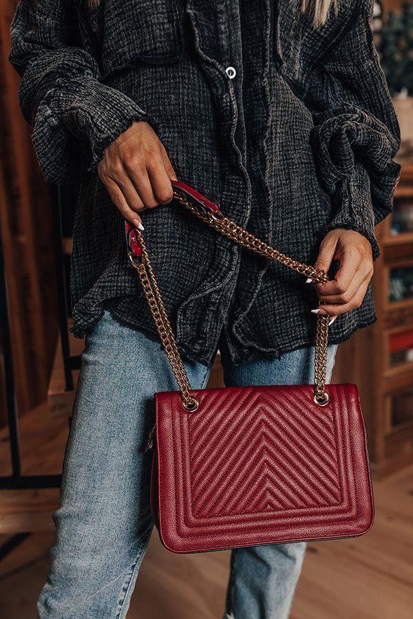 Moves To Make Faux Leather Crossbody In Wine Product Image