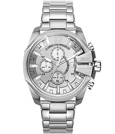 Diesel Mens Baby Chief Chronograph Stainless Steel Bracelet Watch Product Image