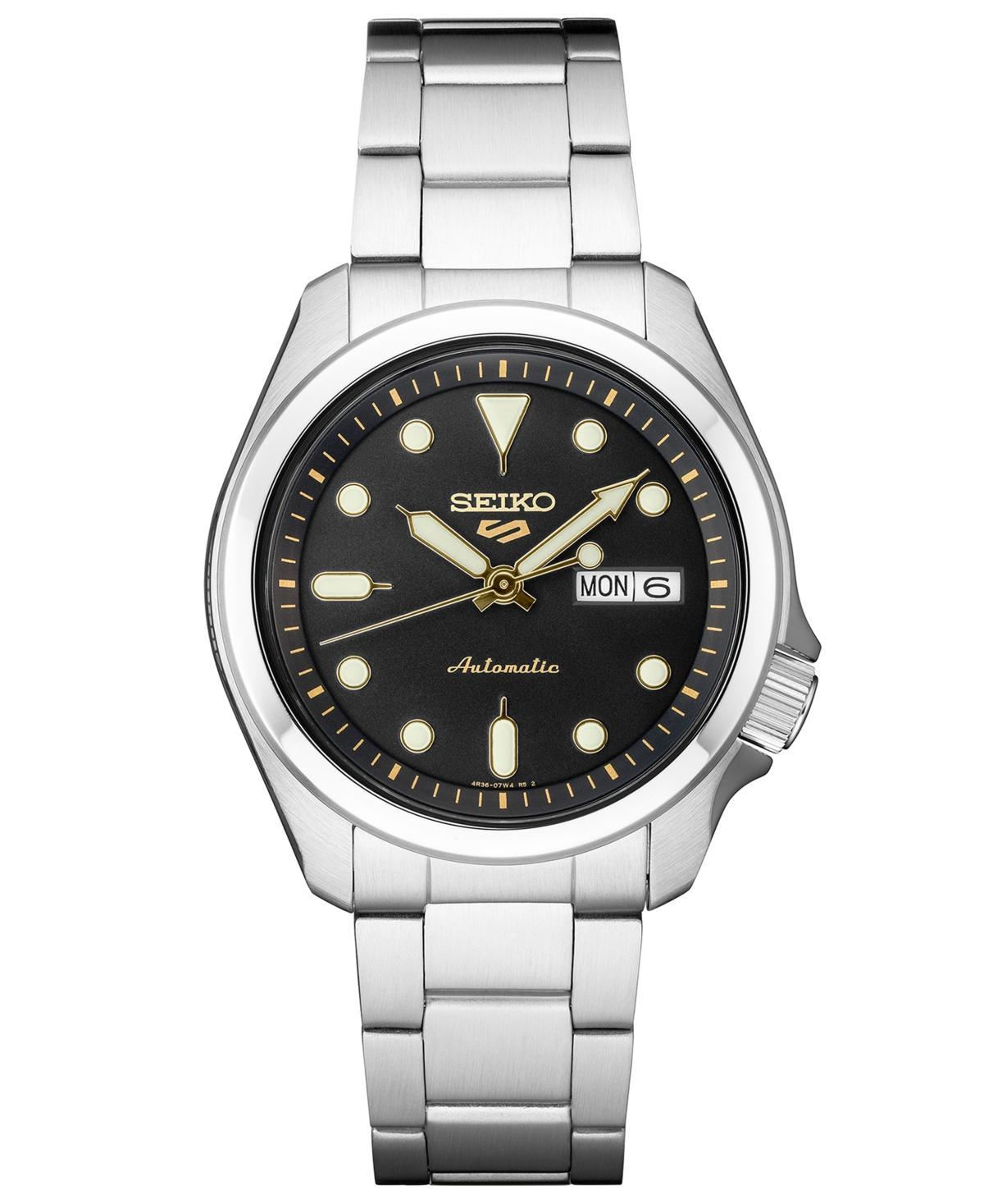 Seiko Mens Automatic 5 Sports Stainless Steel Bracelet Watch 40mm Product Image